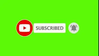 Free template Click Subscribe and bell notification with narration (Greenscreen)