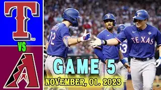Rangers vs. D-backs [Game 5] World Series 2023  (11/01/23) Game Hightlights | Champion MLB 2023