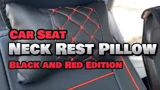 Comfortable Car Seat Neck Rest Pillow, Car Headrest For Driving, Black and Red Edition