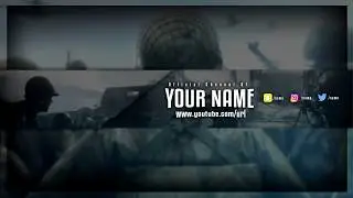 Call Of Duty WW2 YouTube Banner FREE Template! (FREE Download)