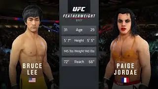 UFC 4 | Bruce Lee vs. Paige Jordae (CURVY MODEL) (EA Sports UFC 4)