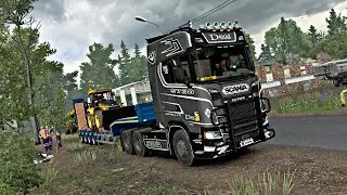 RAINY DRIVE in Germany with Scania - Euro truck Simulator 2 1.50 #ets2