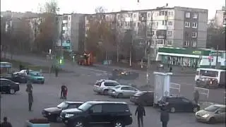 В Архангельске от ДТП Opel Astra перевернулась на крышу