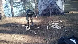 Первый тест зимней палатка 