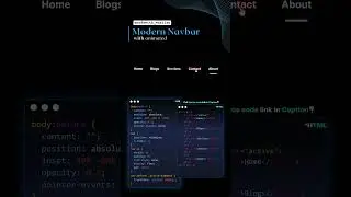 Navbar in #html #css #javascript  #codinglife