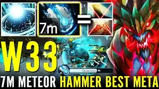 W33 OD 7min WTF METEOR HAMMER!!? Strongest Combo Early Game NIGMA BEST MID Dota 2 Pro Carry Guide