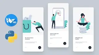 How To Create Welcome Screen For Chef App With Dot Slider Using KivyMD | Welcome Screen | KivyMD