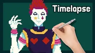 Hisoka Pixel Art || Timelapse