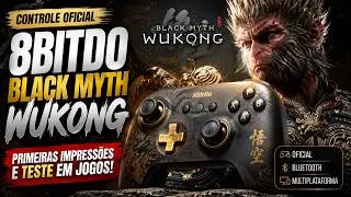 Controle Oficial 8BitDo Black Myth Wukong: Primeiras impressões e teste em jogos! 🎮🔥"