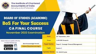 BOS For Your Success | Final Paper 2 - Strategic Financial Management | Session 1 | 26 Sep, 2023