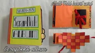 DIY MULTI FOLD HEART CARD SCRAPBOOK PHOTO SCHOOL PROJECT