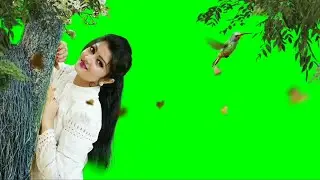 Beautiful girl green screen video // Green Screen Video Effect