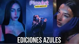 EFECTOS DE LUZ AZUL NEÓN EN PICSART 2023 | Ediciones aesthetic desde el celular