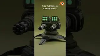 Blender Turret / Game Asset Modeling / Free Tutorial 