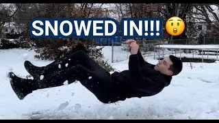 Snow On Trampoline! DANGEROUS!