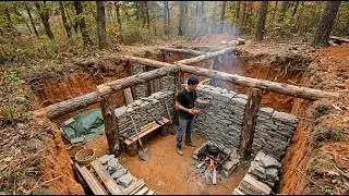 No Electricity, Only Fire, Warmth, and Silence | Bushcraft, Survival