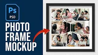 Create Photos Collage Mockup Frame in Adobe Photoshop