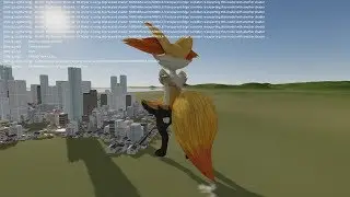[Sizebox] Giantess Braixen's Rampage (Download in description)