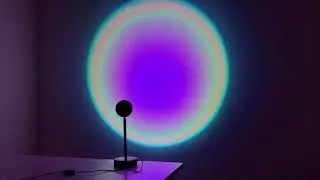 Светодиодный Атмосферный Светильник, проектор заката солнца, Sunset Lamp, RGB с пультом ДУ