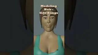 Lara Croft 3d Character - Making Hair Bangs in blender