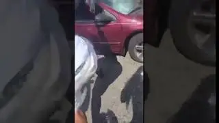 Hit and Run car gets Stomped out by protesters in Polk County on Facebook Live