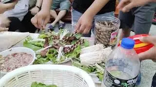 Eating Barbecue with Co work!