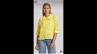 BLUSA AMARELA EM SQUARES- LISTA DOS MATERIAIS