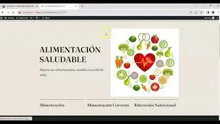 Página web con un CMS simple - WordPress - Página de Nutrición.