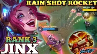 JINX 100% CRIT. BIG ROCKET KILL! OVERPOWER BUILD ABUSE - TOP 3 GLOBAL JINX BY Huda Special-WILD RIFT