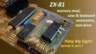 ZX-81 memory mod, case & keyboard restoration, test-drive