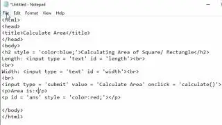 Code a JavaScript App to Calculate Area of Square and Rectangle