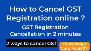 How to cancel GST registration I GST registration Cancellation Live I how to surrender gst no