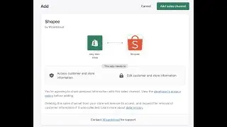 Install Shopee channel app for your Shopify shop