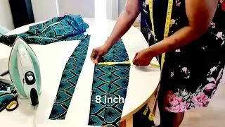 Watch how to cut ✂️ and sew long bubu with Pleated cape/ collar
