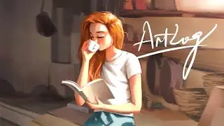 Art Log | Feeling Blue | Drawing on Procreate | My Favorite Snack | Lychee Shorle