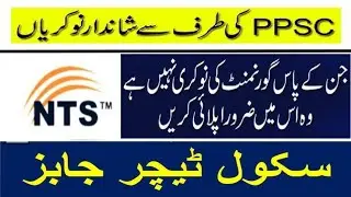NTS Teaching Jobs | PPSC 102 Posts | Online Apply | Male & Female | Latest Update