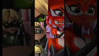 Ladybug, Cat Noir, and Rena Rouge trio 
