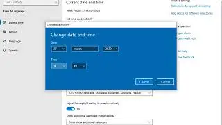 How to manually change time & date in Windows 10