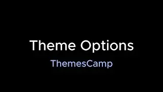 Theme options || ThemesCamp Framework || WordPress