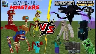 Among Us Monsters VS Minecraft and Minecraft Story Mode BOSSES