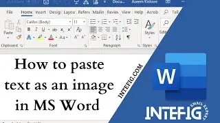 How to paste text as an image in MS Word