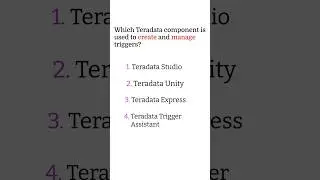 Teradata Quiz 7 | Teradata SQL Quiz | Teradata interview questions and answers