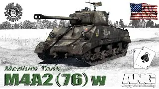 War Thunder: M4A2 (76) W,  American, Tier-3, Medium Tank