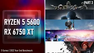 RYZEN 5 5600 + RX 6750 XT | 1080p | 5 Games Benchmark #3