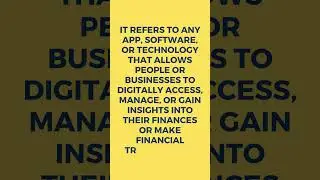 What is fintech?#shorts