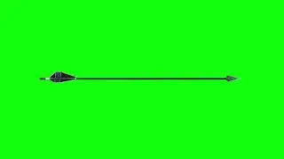 3d moving arrow green screen effect for chromakey