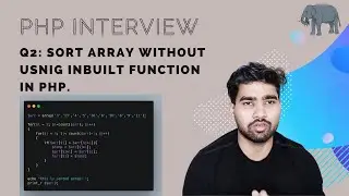 how to sort an array without using inbuilt function in php 