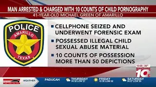 VIDEO: Amarillo police arrest man on 10 child pornography charges