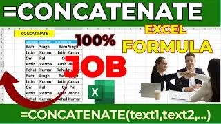 How to use Concatenate formula in excel? Excel in Hindi | Excel Tutorial