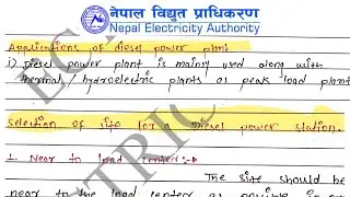 2.Site selection for diesel power plant|| Application of diesel power plant नेपाल_विद्युत_प्राधिकरण,